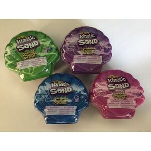 NEW KINETIC SAND Seashell Case ALL 4 Colors 4.5oz SHELL ASMR TOYS Sensory Learn!